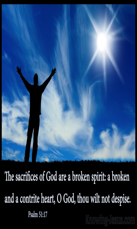 Psalm 51:17 The Sacrifices Of God Are A Broken Spirit (black)